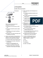 Quiz: Matter and Energy in Ecosystems: Read Each Question. Circle The Letter of The Correct Answer