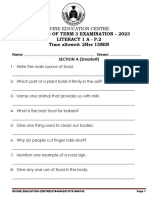 Possible Model Nursery and Primary 2023 LITERACY P.2