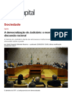 A Democratização Do Judiciário - o Momento para Uma Discussão Racional - CartaCapital