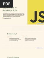 Introduction To JavaScript ES6