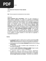 Demanda Laboral Por Levantamiento de Fuero Sindical