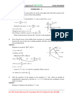 Conic Section Sheet Solution