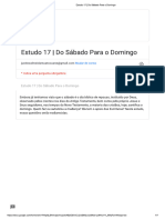 Estudo 17 - Do Sábado para o Domingo