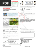 Razones Trigonometricas de Angulos Notables y Resolucion de Triangulos Notables