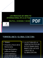 Los Procesos Internacionales Actuales Globalizacion