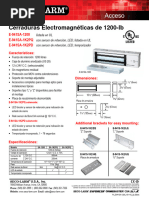 Cerraduras Electromagnéticas de 1200-lb: E-941SA-1200 E-941SA-1K2PQ E-941SA-1K2PD