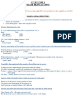 FAC2601 Study Unit 4 Share Transactions