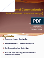 Transactional Analysis and Interpersonal Communication