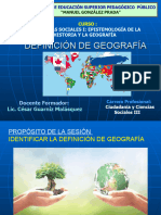 Definición de Geografía