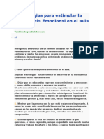 Estrategias para Estimular La Inteligencia Emocional en El Aula