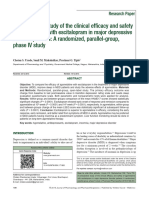 Urade Et Al 2015 A Comparative Study of The Clinical Efficacy and Safety of Agomelatine With Escitalopram in Major