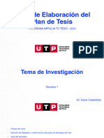 Taller de Elaboración Del Plan de Tesis: Programa Impulsa Tu Tesis - 2023