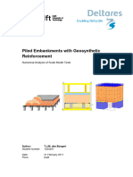 Piled Embankments With Geosynthetic Reinforcement: Numerical Analysis of Scale Model Tests