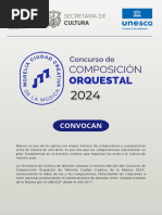 Convocatoria Concurso de Composición Orquestal de Morelia Ciudad Creativa de La Música 2024