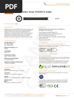 Photovoltaic Solar h1z2z2 K Cable