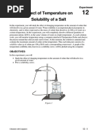 Effect of Temperature On Solubility of A Salt