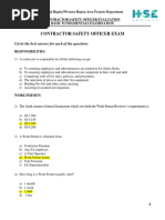 Aramco Contractor Safety Officer Exam