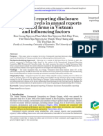 Integrated Reporting Disclosure Alignment Levels in Annual Reports by Listed Firms in Vietnam and in Uencing Factors