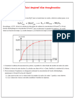 1oui Suivi Temporel D Une Transformation Chimique Vitesse de Reaction Exercices Non Corriges 3 1