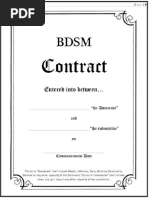 BDSM Contract