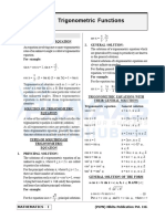 Trignometric Function - PLPN MhtCet