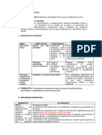 Sesion de Aprendizaje de Actividades Fisicas