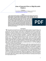 DNS/LES Simulations of Separated Flows at High Reynolds Numbers