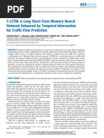 T-LSTM A Long Short-Term Memory Neural Network Enhanced by Temporal Information For Traffic Flow Prediction