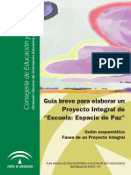 Guía para Elaborar Un Proyecto Integral de Escuela Espacio de Paz Guiabrevepdf