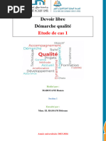 Devoir Libre Démarche Qualité: Etude de Cas 1