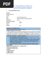 Plan de Desarrollo Curricular 1ro de Secundaria Comunitaria Productiva Técnica Tecnológica General