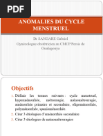 Anomalies Du Cycle Menstruel