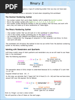 Binary 2 Worksheet