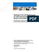 Hydrogen Fuel Cell Performance Telecommunications Backup Power United