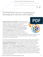 Professional Scrum Competency - Managing Products With Agility