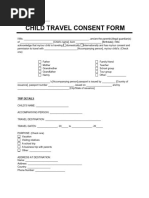 Child Travel Consent Form