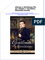 PDF The Gentleman S Gentleman His Lordship S Realm 1 1st Edition Samantha Sorelle All Chapter