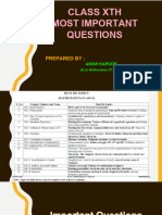 Class X Maths Important Questions