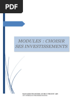 Module - Choisir Ses Investissements ATC