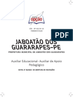 Jaboatão Dos Guararapes-Pe: Auxiliar Educacional - Auxiliar de Apoio Pedagógico