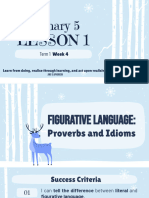 English Week 4 Lesson 1 Proverbs and Idioms