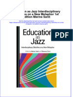 Get Education As Jazz Interdisciplinary Sketches On A New Metaphor 1st Edition Marina Santi PDF Full Chapter