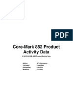 Core-Mark 852 Product Activity Data v5010