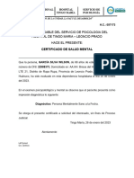 Certificados de Salud Mental 2022