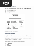 Control Flow Statements