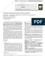 Integrative Considerations During The COVID-19 Pandemic