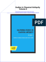 Get California Studies in Classical Antiquity Volume 6 PDF Full Chapter