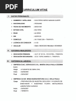 Curriculum Vitae: Datos Personales