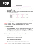 General Trends in The Chemistry of P-Block Elements