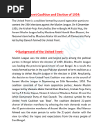 Question of Regional Autonomy and The United Front Election of 1954 Causes For Defeat of The Muslim League